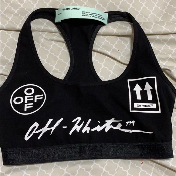 off white sports bra